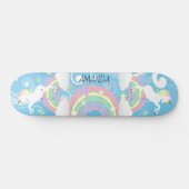 Blauwe regenboogskateboard persoonlijk skateboard (Horizontaal)