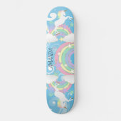 Blauwe regenboogskateboard persoonlijk skateboard (Voorkant)