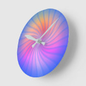 Blauwe regenboogspiraal  ronde klok (Hoek)