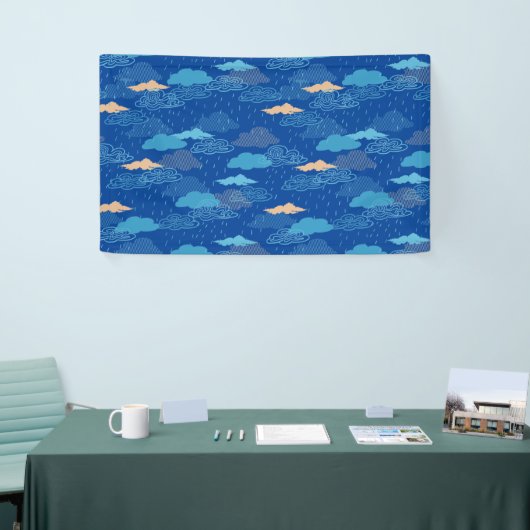 Blauwe regendag spandoek (Beurs)