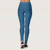 Blauwe regendruppels waterdruppelpatroon leggings (Achterkant)