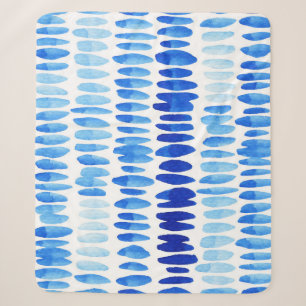 Blauwe regendruppels: Waterverf naadloos Abstract Sherpa Deken