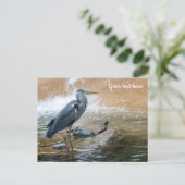 Blauwe Reiger Briefkaart (Staand voorkant)