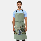 Blauwe reiger in Lake Happy Vaderdag Schort (Gedragen)