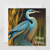 Blauwe Reiger in Riet Gefeliciteerd (Voorkant)