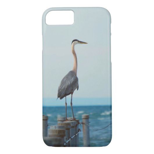 Blauwe reiger kijkt in het blauw Case-Mate iPhone case (Achterkant)