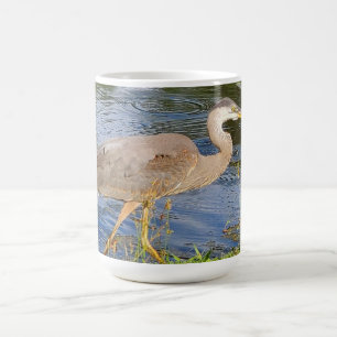 Blauwe reiger koffiemok