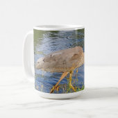 Blauwe reiger koffiemok (Voorkant links)