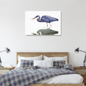Blauwe reiger kunst canvas afdruk (Insitu (Slaapkamer))