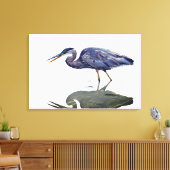 Blauwe reiger kunst canvas afdruk (Insitu (Woonkamer))