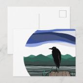 Blauwe reiger - Pacific Northwest Briefkaart (Voorkant / Achterkant)