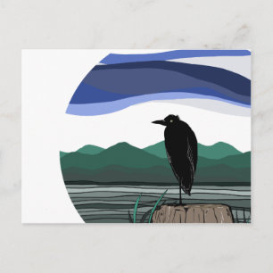 Blauwe reiger - Pacific Northwest Briefkaart