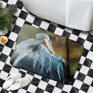 Blauwe Reiger Vogel Badmat