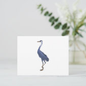 blauwe reiger vogel briefkaart (Staand voorkant)