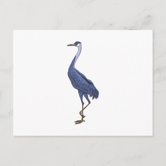 blauwe reiger vogel briefkaart (Voorkant)