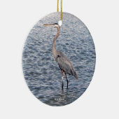 Blauwe Reiger waterornament Keramisch Ornament (Rechts)
