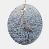 Blauwe Reiger waterornament Keramisch Ornament (Links)