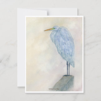 Blauwe Reiger Waterverf Briefkaart