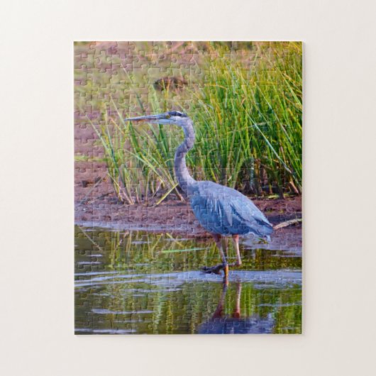 Blauwe Reiger Yellowstone. Legpuzzel (Verticaal)