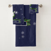 Blauwe Reindedardoekset Bad Handdoek (Insitu)