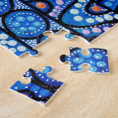 Blauwe reis puzzel legpuzzel (Zijkant)