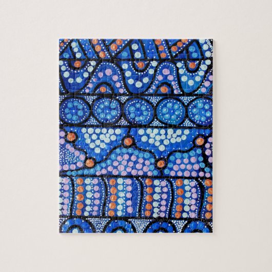 Blauwe reis puzzel legpuzzel (Verticaal)