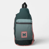 Blauwe reis sport unisex sling cross body tas (Voorkant)