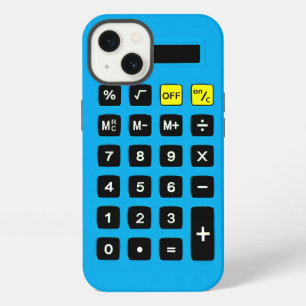 Blauwe rekenmachine met toetsenbord iPhone 13 hoesje