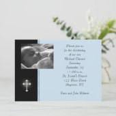 Blauwe Religieuze Fotokaart Kaart (Staand voorkant)