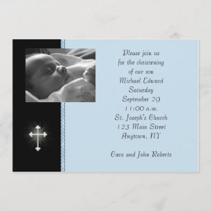 Blauwe Religieuze Fotokaart Kaart