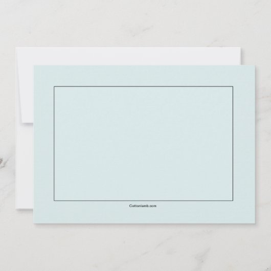 Blauwe religieuze uitnodiging (Achterkant)