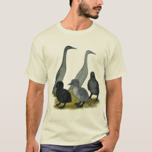 Blauwe Ren Eend Familie T-shirt
