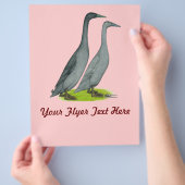 Blauwe Ren-eenden Flyer (Hand)