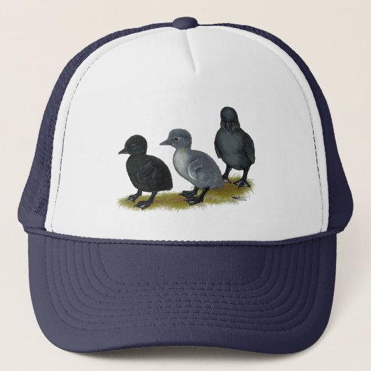 Blauwe Ren Eendjes Trucker Pet (Voorkant)