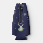 Blauwe rendierfles flesjeskoeler (Achterkant)