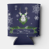 Blauwe rendierkoeler blikjeskoeler (Voorkant)