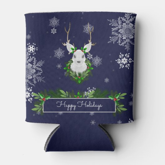 Blauwe rendierkoeler blikjeskoeler (Voorkant)