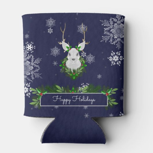 Blauwe rendierkoeler blikjeskoeler (Achterkant)