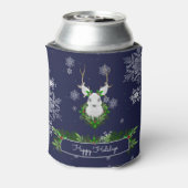 Blauwe rendierkoeler blikjeskoeler (Blikje Achterkant)