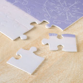 Blauwe  rendierlavendel legpuzzel (Zijkant)