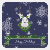 Blauwe rendierSticker Vierkante Sticker (Voorkant)