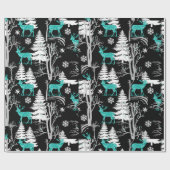 Blauwe rendiervis in het Bos-vakantiewerkdocument Cadeaupapier (Vlak)