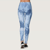 Blauwe reptiel camouflage Leggings (Achterkant)