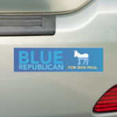 Blauwe republikeinse Bumpersticker (Op auto)