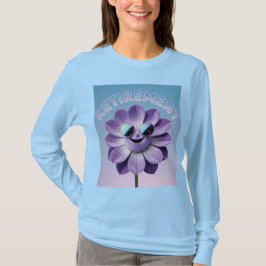 Blauwe Retirement Lavendel Flower T-shirt