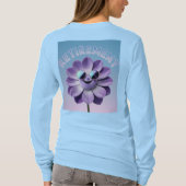 Blauwe Retirement Lavendel Flower T-shirt (Achterkant)