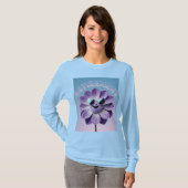 Blauwe Retirement Lavendel Flower T-shirt (Voorkant volledig)