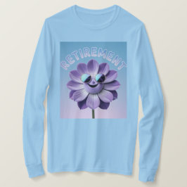 Blauwe Retirement Lavendel Flower T-shirt