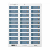 Blauwe retouradreslabels met circusgiraffe etiket (Full Sheet)