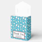 Blauwe retro Bowling Theme Party Bedankdoosjes (Geopend)